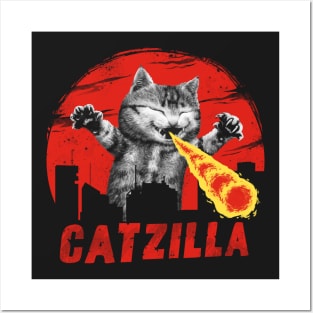 Catzilla Posters and Art